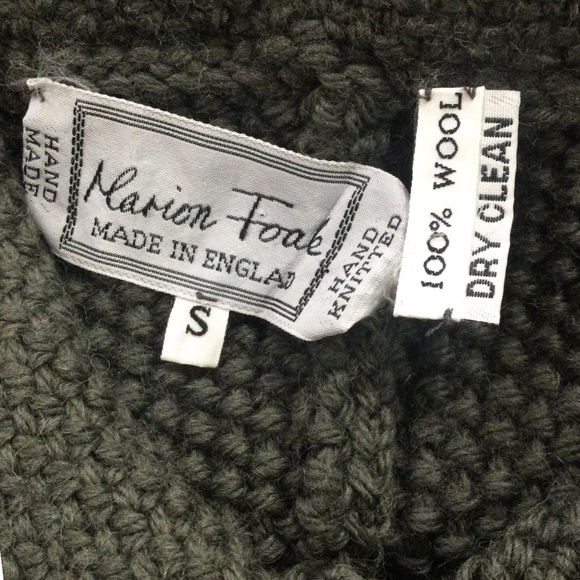 Marion Foale 100% Wool Hand Knit Cardigan - Picture 4 of 4